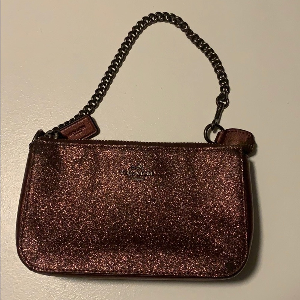 Like New Coach Wristlet Purse Glitter Bag Wallet